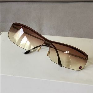 CHANEL Burgundy Frameless Sunglasses